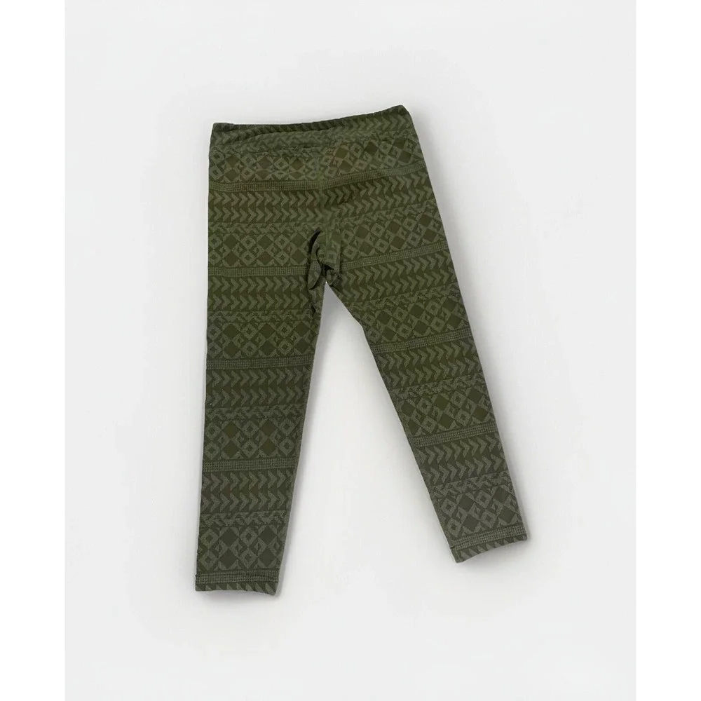 L.L. Bean Women's Leggings‎ Size Medium Performance Green Aztec 50+UPF